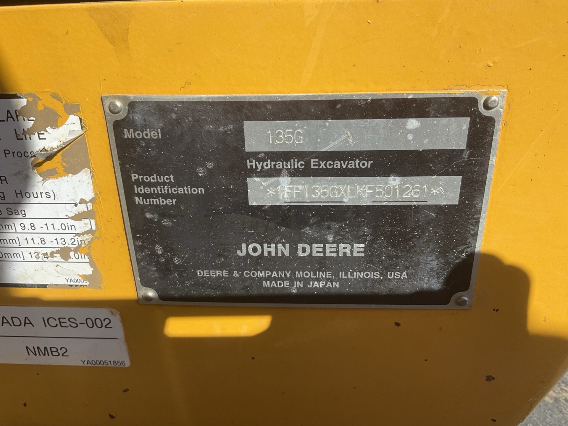 2019 DEERE 135G