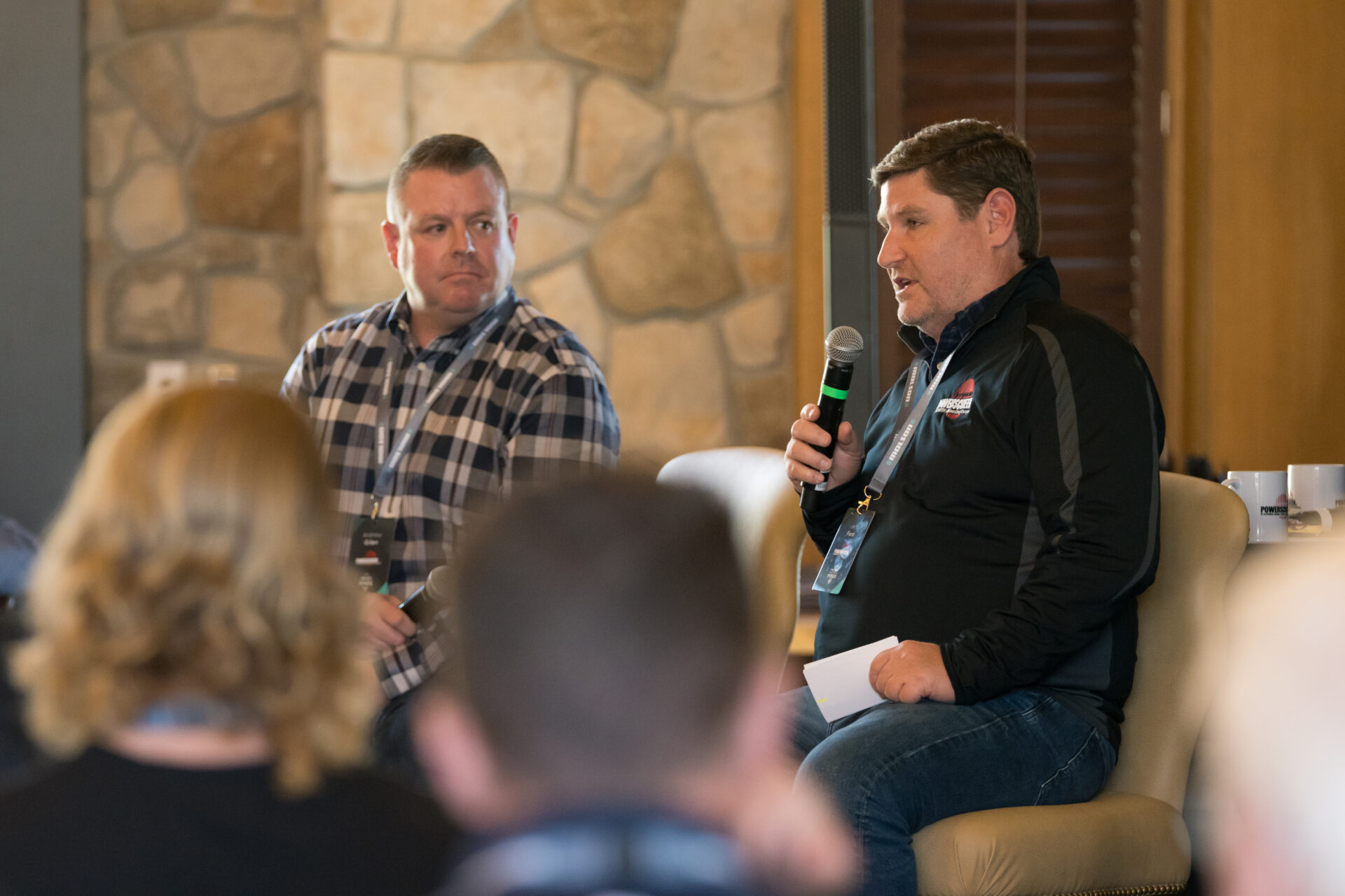 2 men giving a presentation